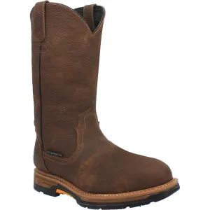 Men's Dan Post Brown Waterproof Twister Work Boot with Round Composite Toe