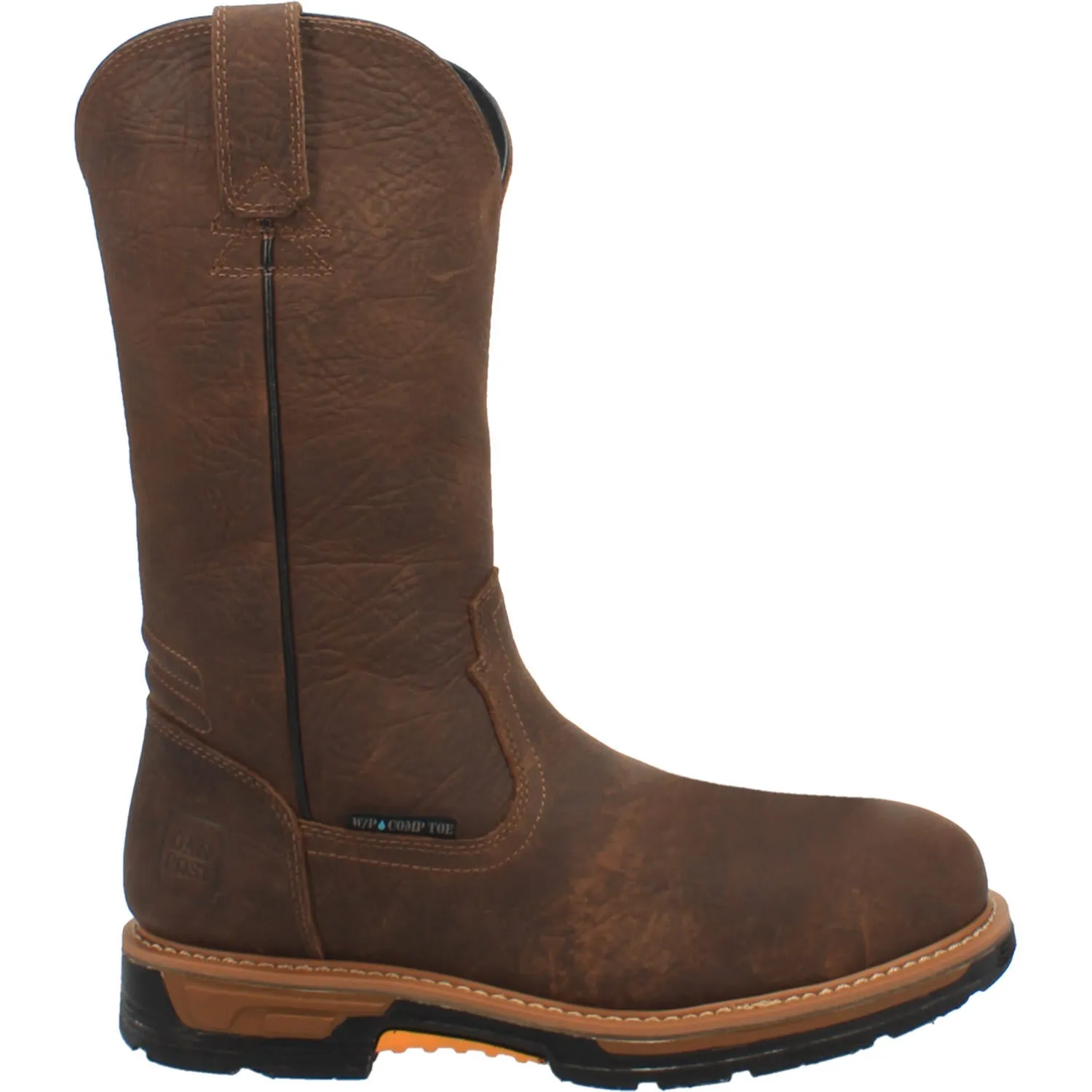 Men's Dan Post Brown Waterproof Twister Work Boot with Round Composite Toe