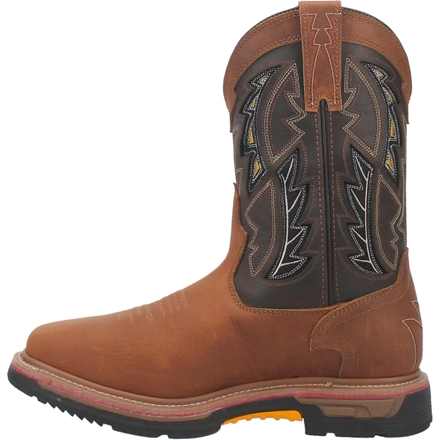 Men's Dan Post Brown Waterproof Warrior Work Boots with Broad Square Composite Toe