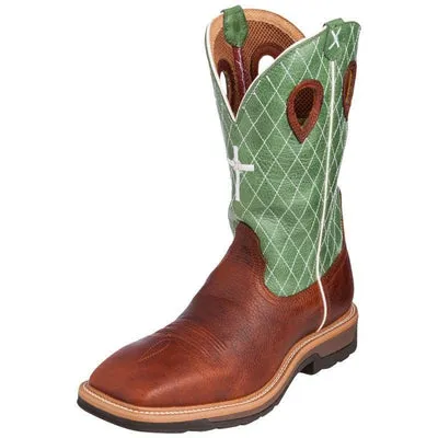 Men's Twisted X Lite Cowboy Work Square Toe Non Steel Boot - MLCW002