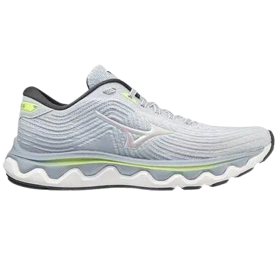 Mizuno Wave Horizon 6 - Womens - Heather/White/Neo Lime