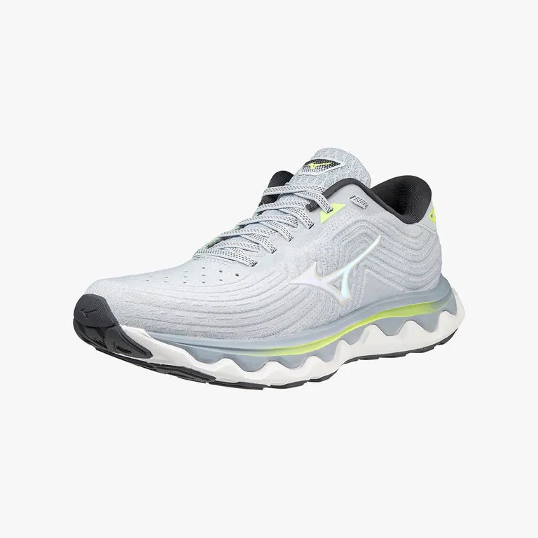 Mizuno Wave Horizon 6 - Womens - Heather/White/Neo Lime