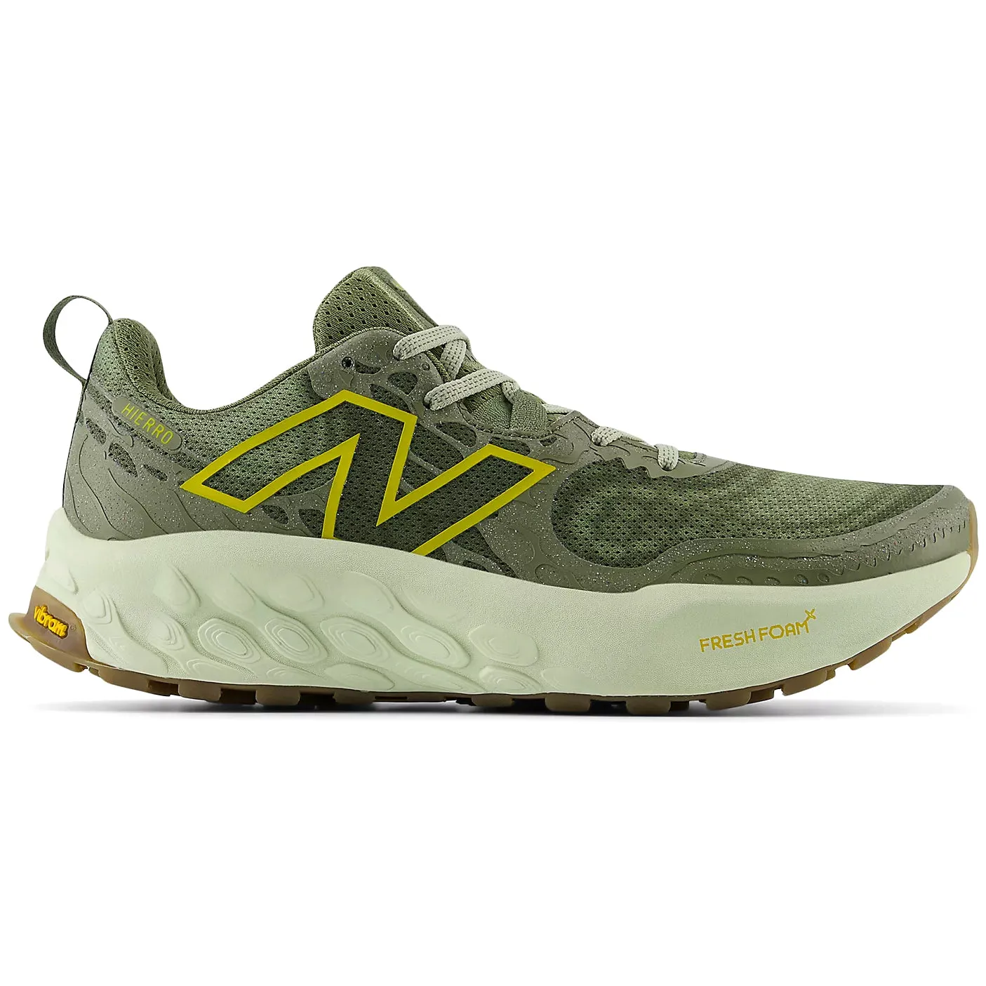 New Balance Men's Fresh Foam X Hierro v8 Trail Running Shoes Dark Olivine / Olivine / Lichen Green