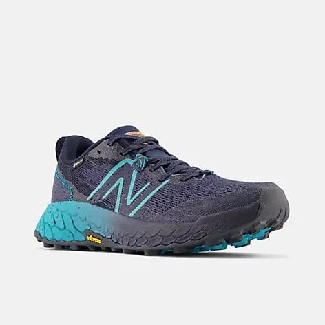 New Balance Women's Hierro v7 Gore-Tex® Trail Runners- Natural Indigo/Electric Teal