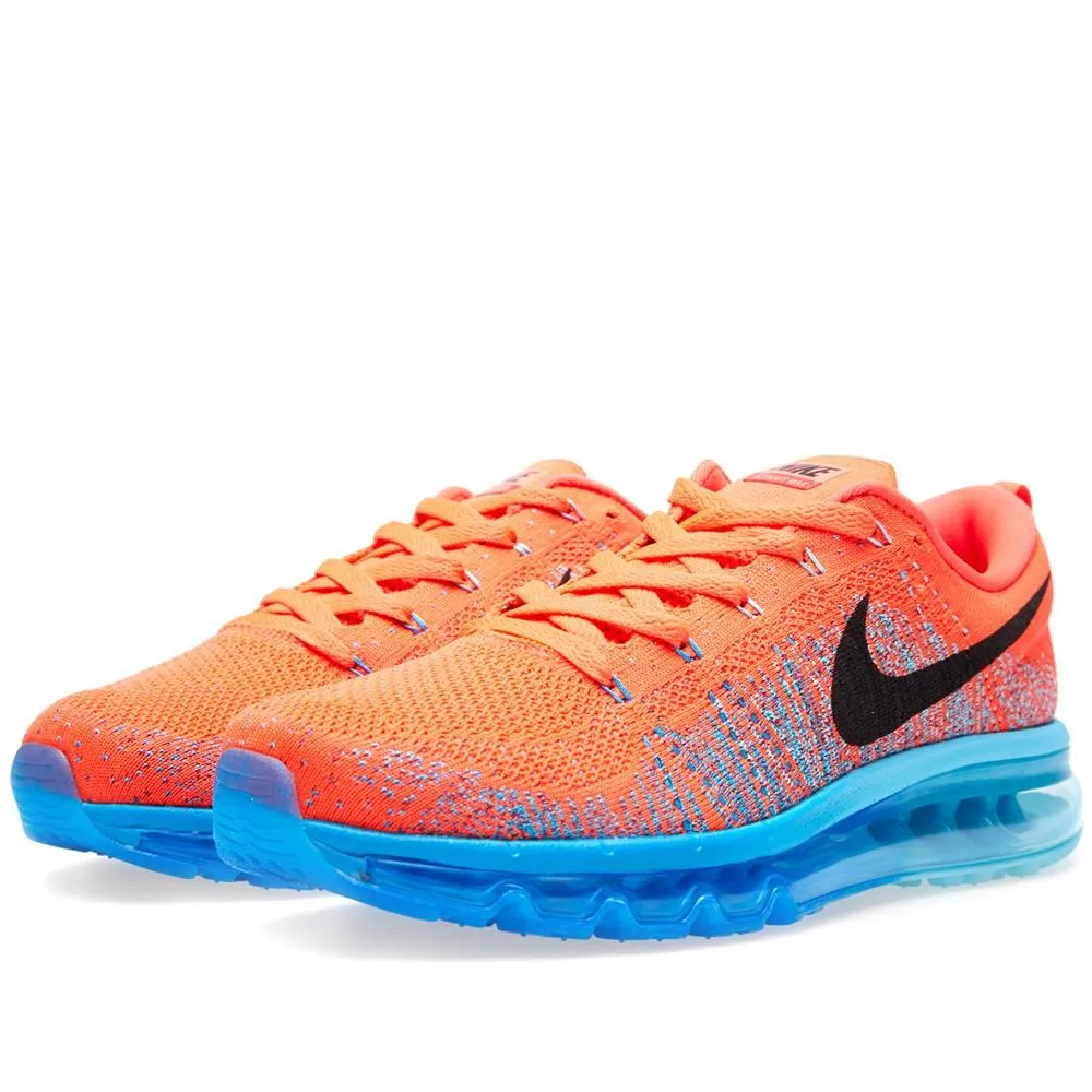 Nike Flyknit Max Bright Crimson, Black & Blue