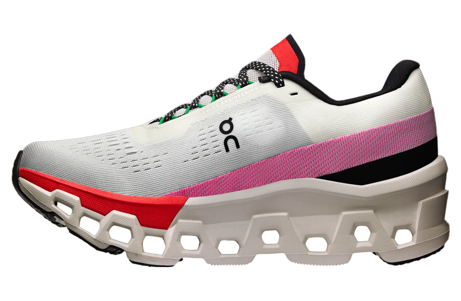 On Running Women's Cloudmonster 2 Shoes - Ivory / Red