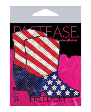 Pastease Premium Sparkling Stars & Strips Usa Cowboy Boot - Red-white-blue O-s