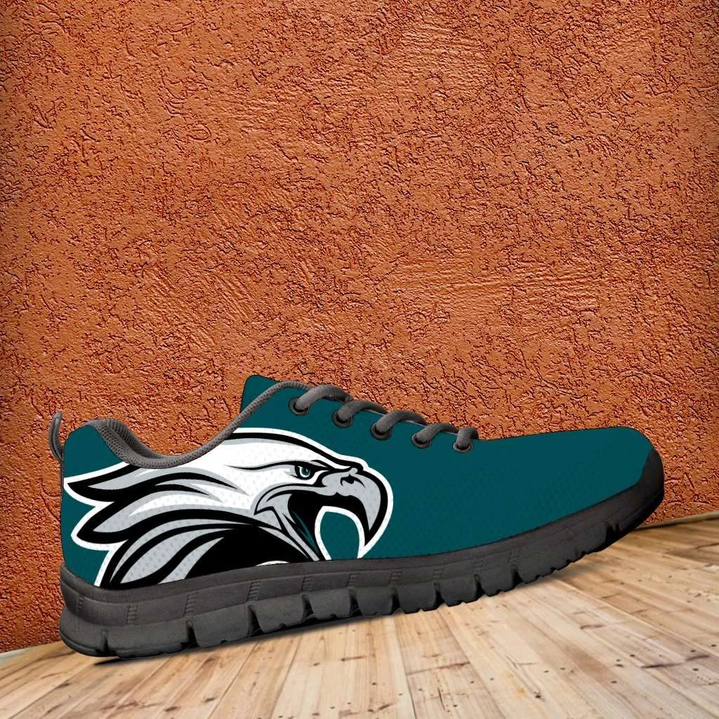 Philadelphia Fan Art Eagle head Mesh Fabric Running Shoes