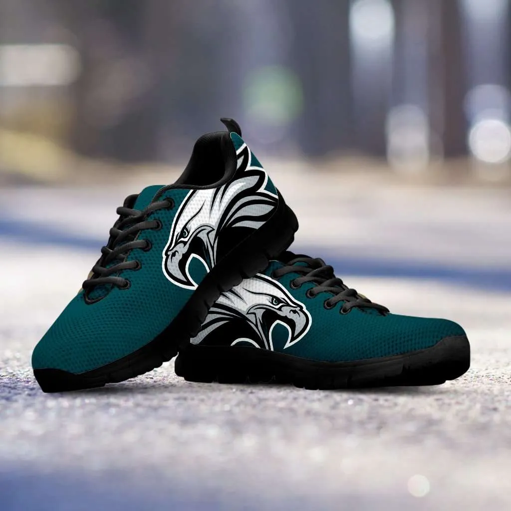 Philadelphia Fan Art Eagle head Mesh Fabric Running Shoes