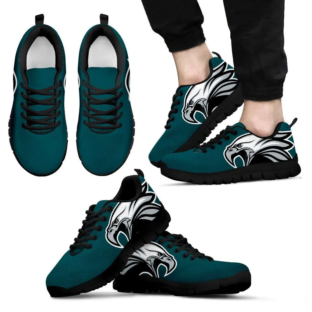 Philadelphia Fan Art Eagle head Mesh Fabric Running Shoes