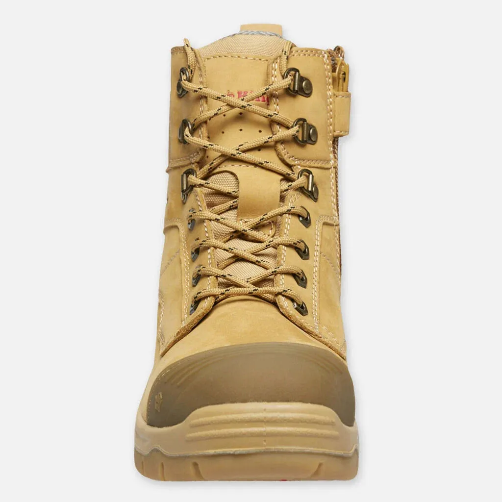 Phoenix Zip/Lace Safety Work Boots With Scuff Cap - K27880 (Wheat)