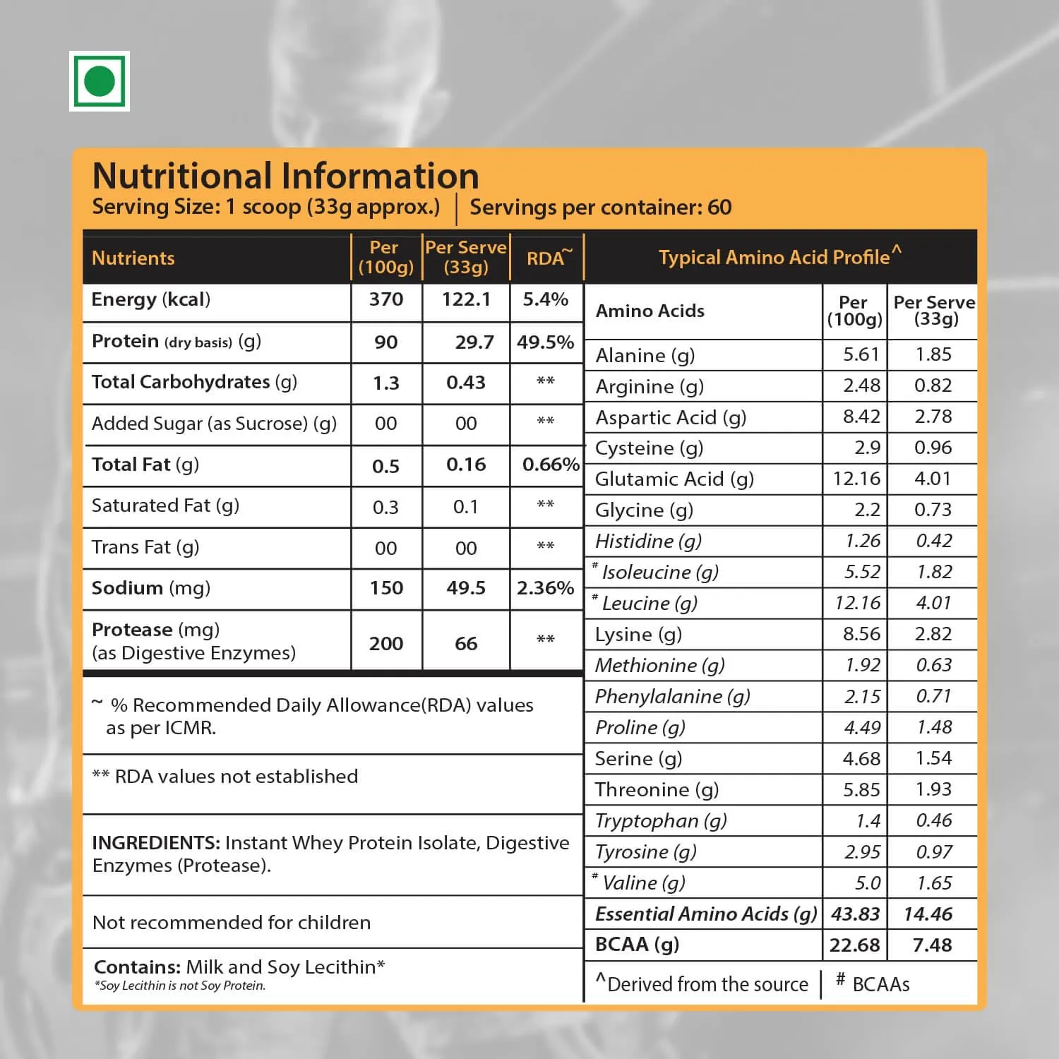 Protrition Raw  Whey Protein Isolate Powder 90% | Unflavoured - 2kg (60 Servings)| 29.7g Protein, 6.78g BCAA per SCOOP | Added Digestive Enzymes | Muscle Growth, Strength And Recovery