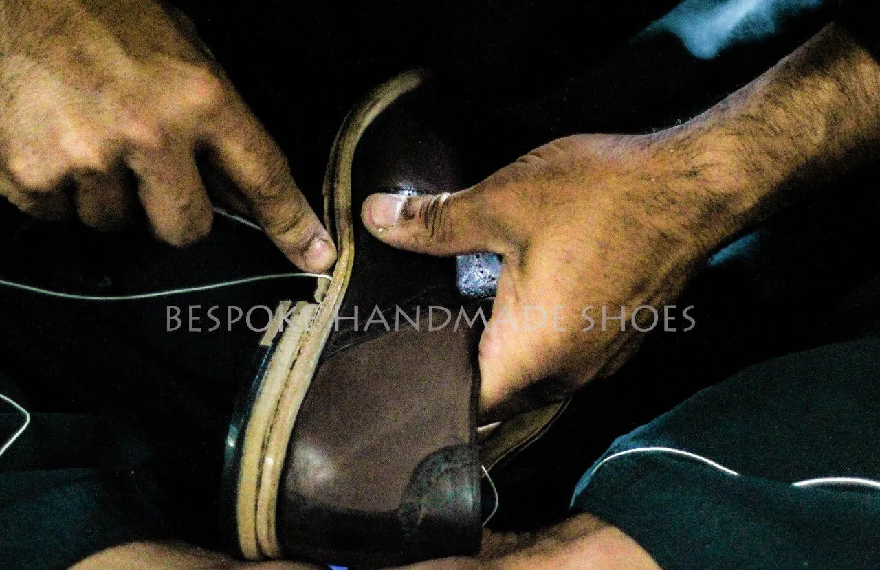 Pure Genuine Handmade Men's Blue Leather Western Mexican Cowboy Boots