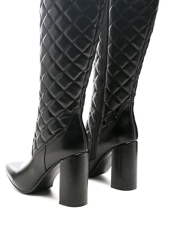 Quilt Knee High Boots - Online Exclusive