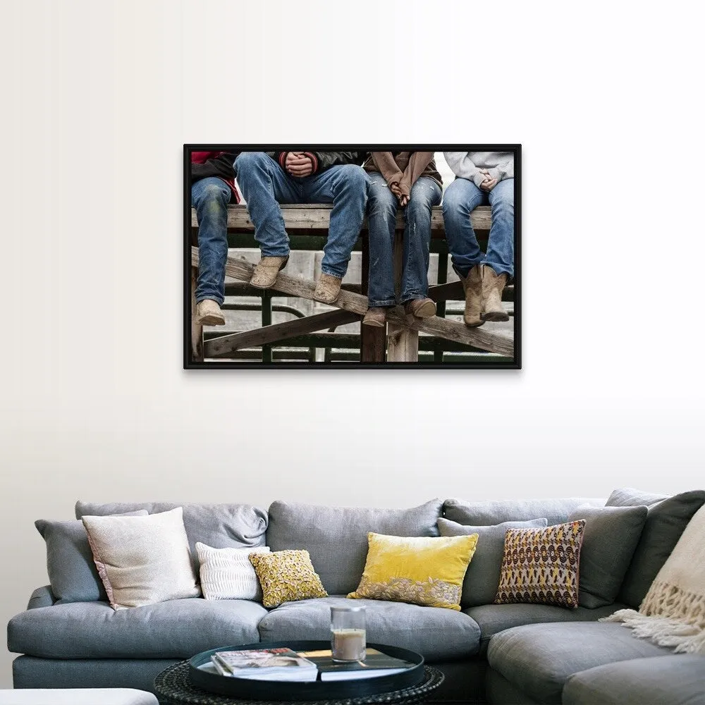 "Another wednesday night" Black Float Frame Canvas Art