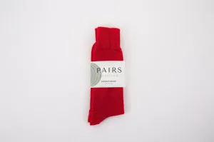 Red Alpaca Everyday Socks  - Made in Britain