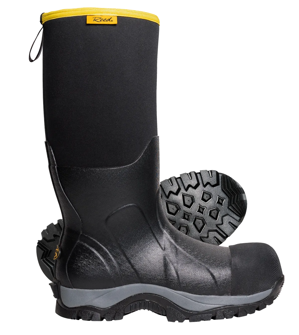 'Reed' Men's 16" Glacier Neoprene Insulated Comp Toe - Black