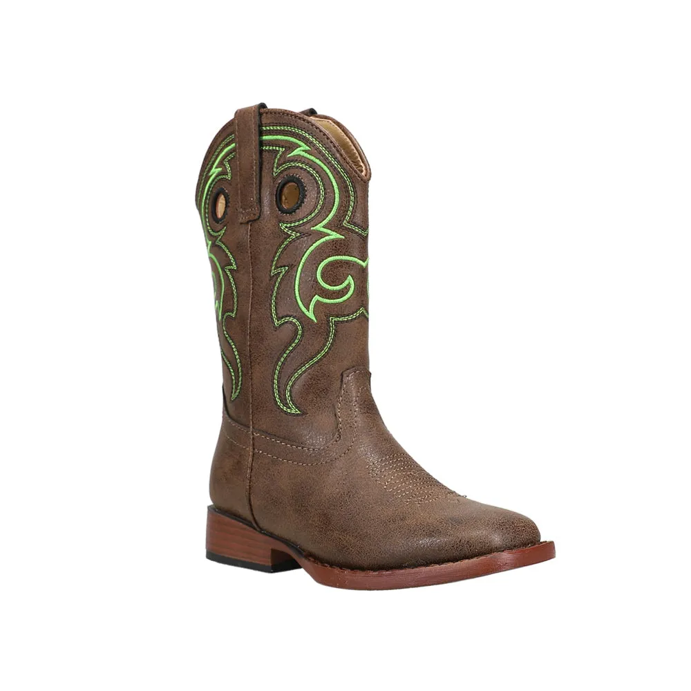 Reno Embroidered Square Toe Cowboy Boots (Toddler-Little Kid)