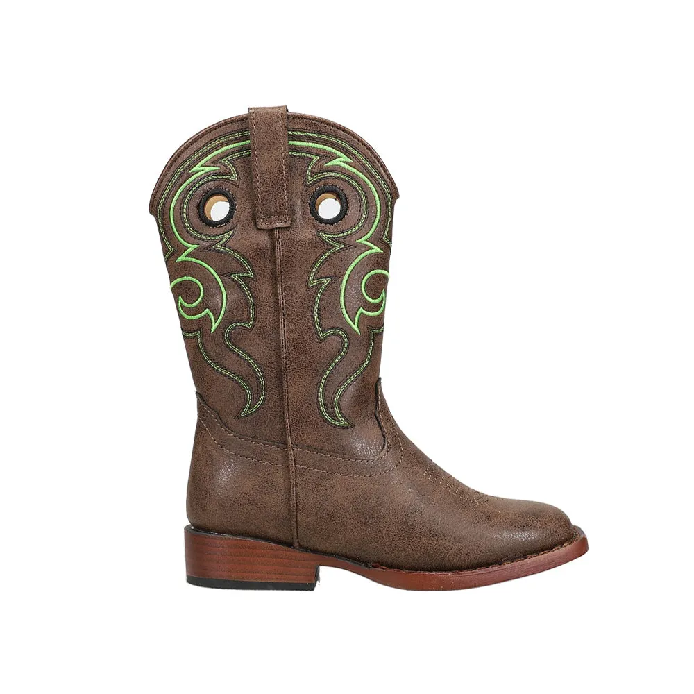 Reno Embroidered Square Toe Cowboy Boots (Toddler-Little Kid)