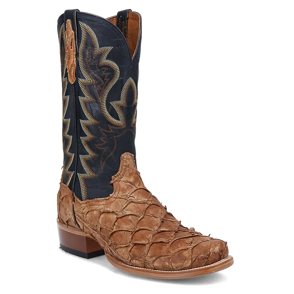 Riggs Pirarucu Embroidered Square Toe Cowboy Boots