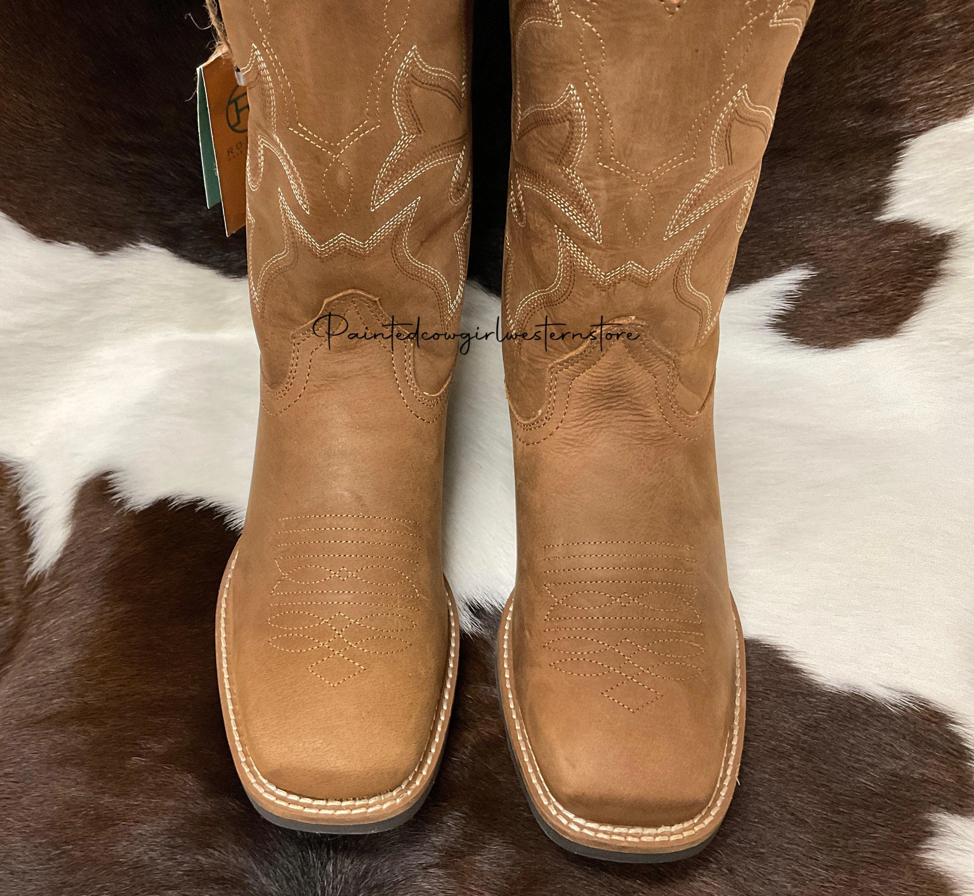 Roper Women's Brown Square Toe Cowgirl Boots 0904-2753