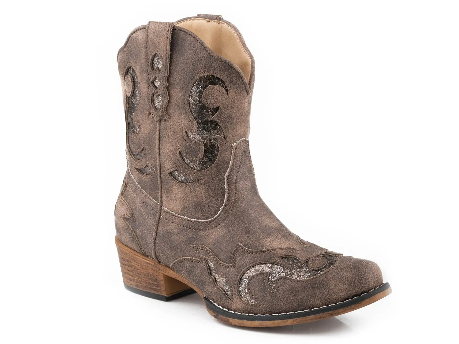 Roper Womens Ida Brown Faux Leather Cowboy Boots