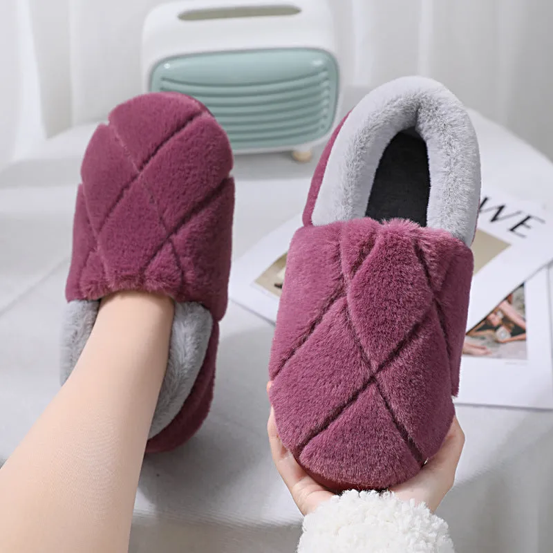 Simple Non-slip Woolen Floor Slippers With Soft Soles - GlamzLife