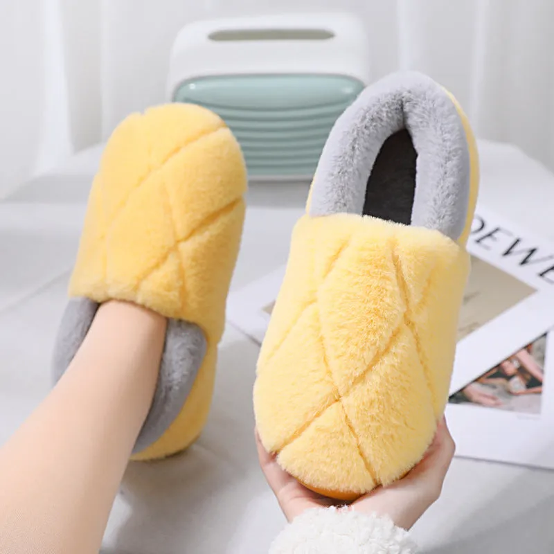 Simple Non-slip Woolen Floor Slippers With Soft Soles - GlamzLife