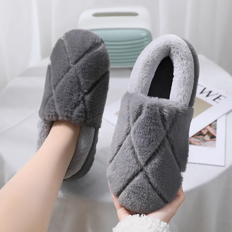 Simple Non-slip Woolen Floor Slippers With Soft Soles - GlamzLife