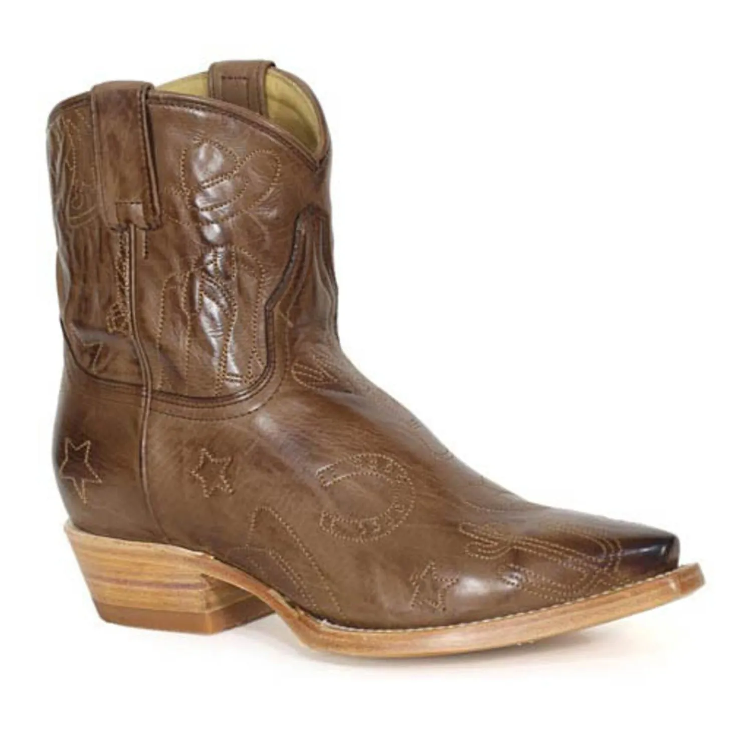 Stetson Brown Women's Riley Cognac Calf Snip Toe 1298