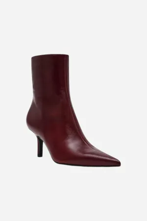 Steve Madden Alston Burgundy Leather Bootie