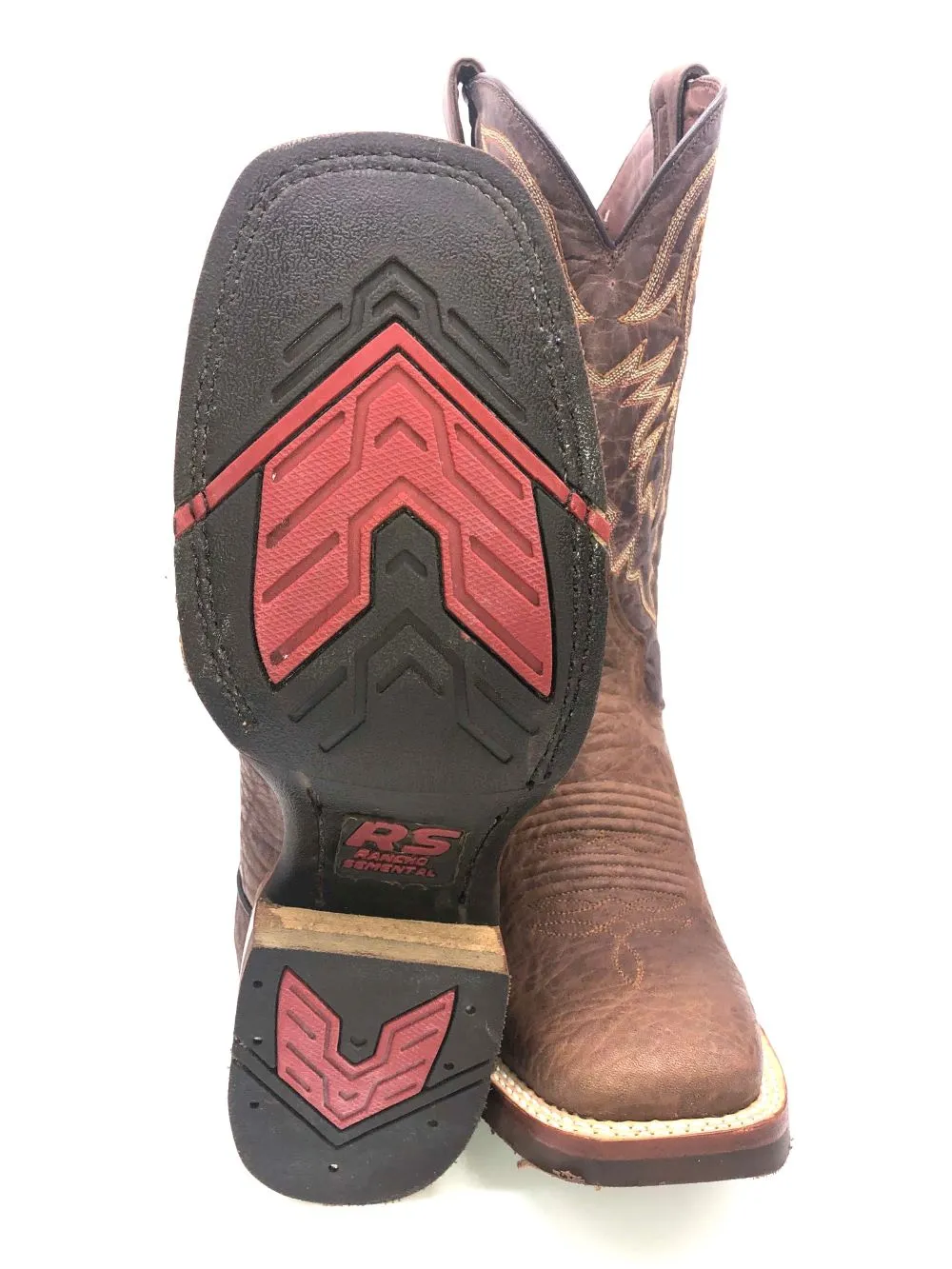 'Tanner Mark' Men's 13" Western Square Toe - Brown / Brown