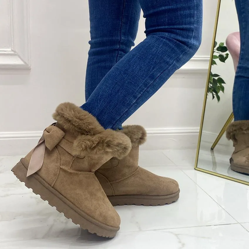 Taylor - Stivaletto Eskimo Boots Fiocco Comodo Khaki