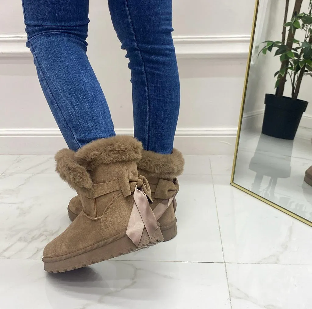 Taylor - Stivaletto Eskimo Boots Fiocco Comodo Khaki