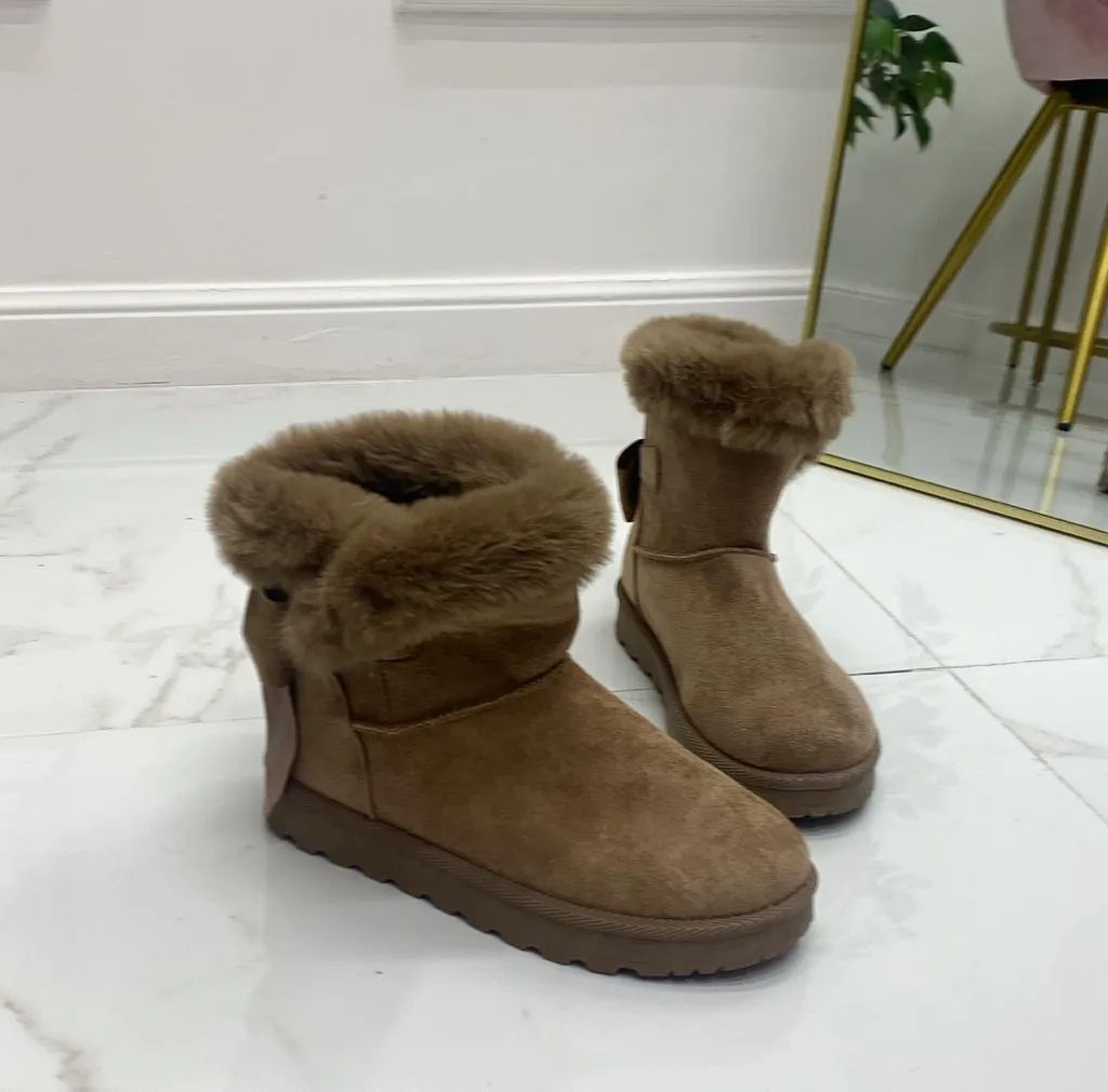 Taylor - Stivaletto Eskimo Boots Fiocco Comodo Khaki