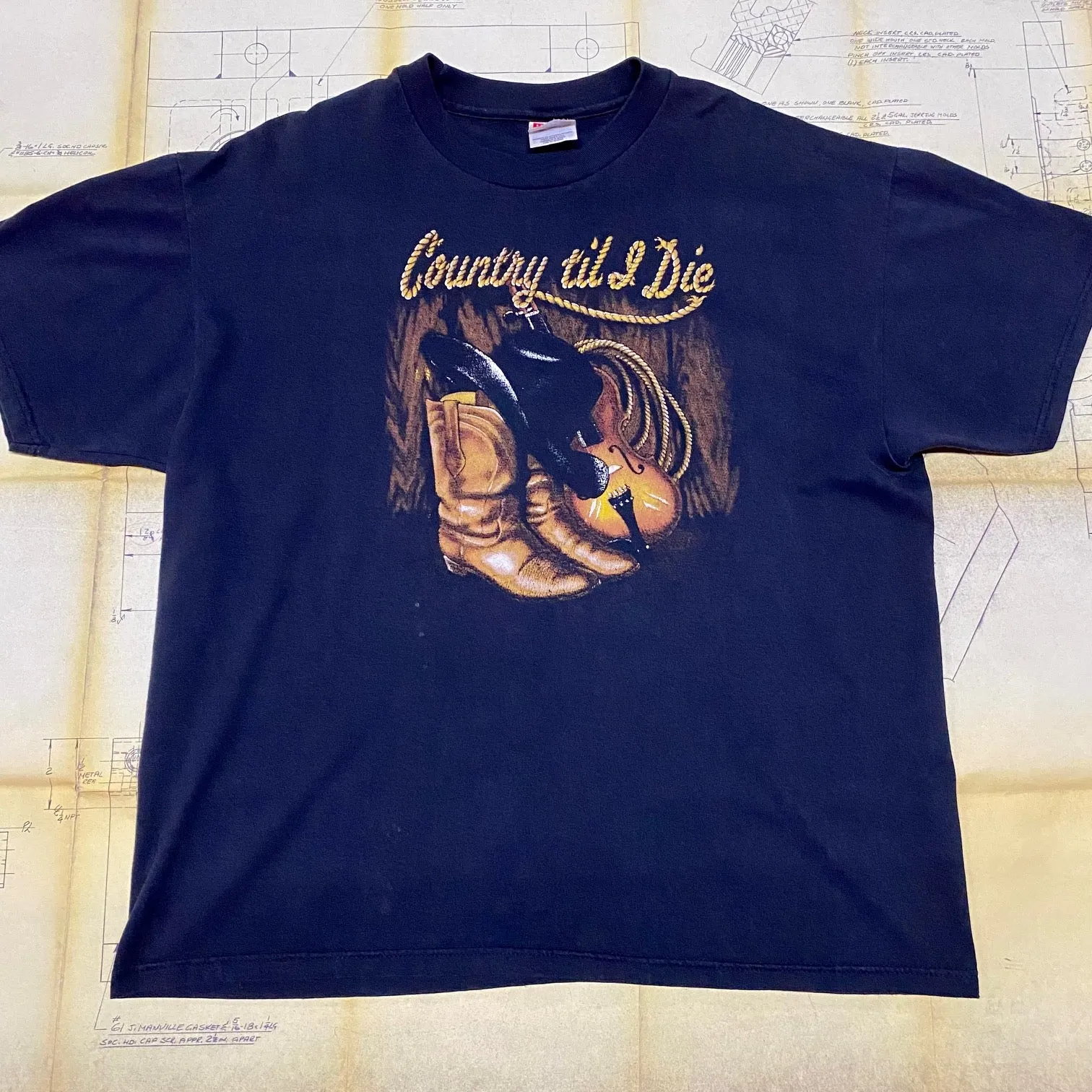 Vintage Country til I Die Tee Size: XL