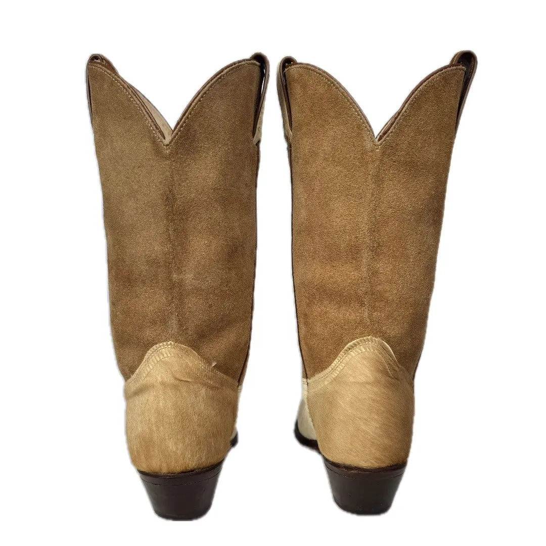 Vintage Pony Cowhide Hair On Hide Leather Cowgirl Western Boots