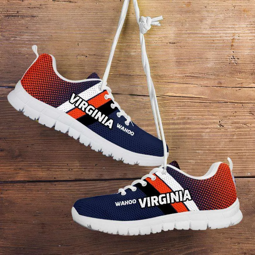 Wahoo Virginia Cavaliers Basketball Fans Mesh Fabric Running Shoes