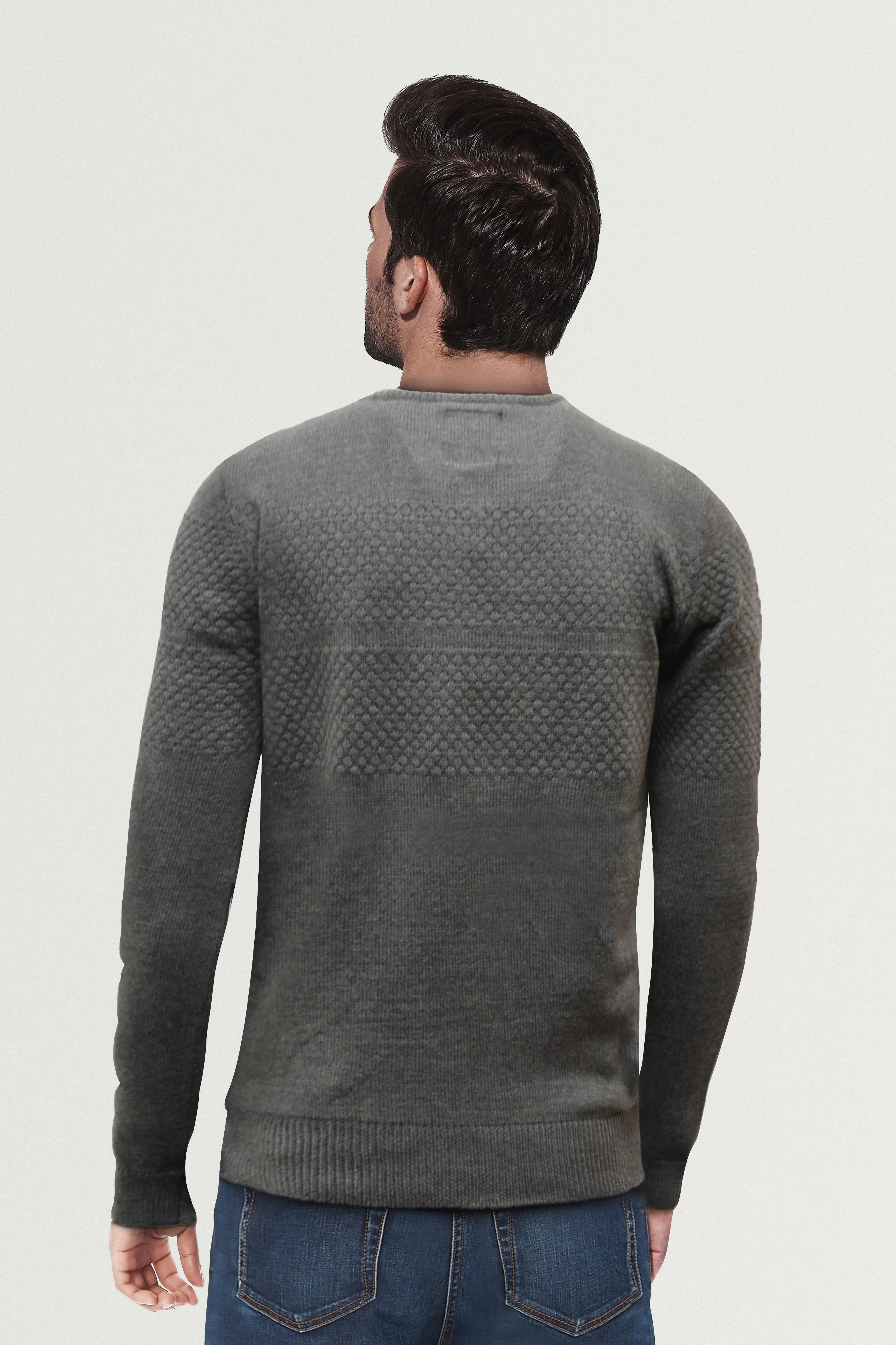 X RAY Men's Honeycomb V-neck Knit Sweater