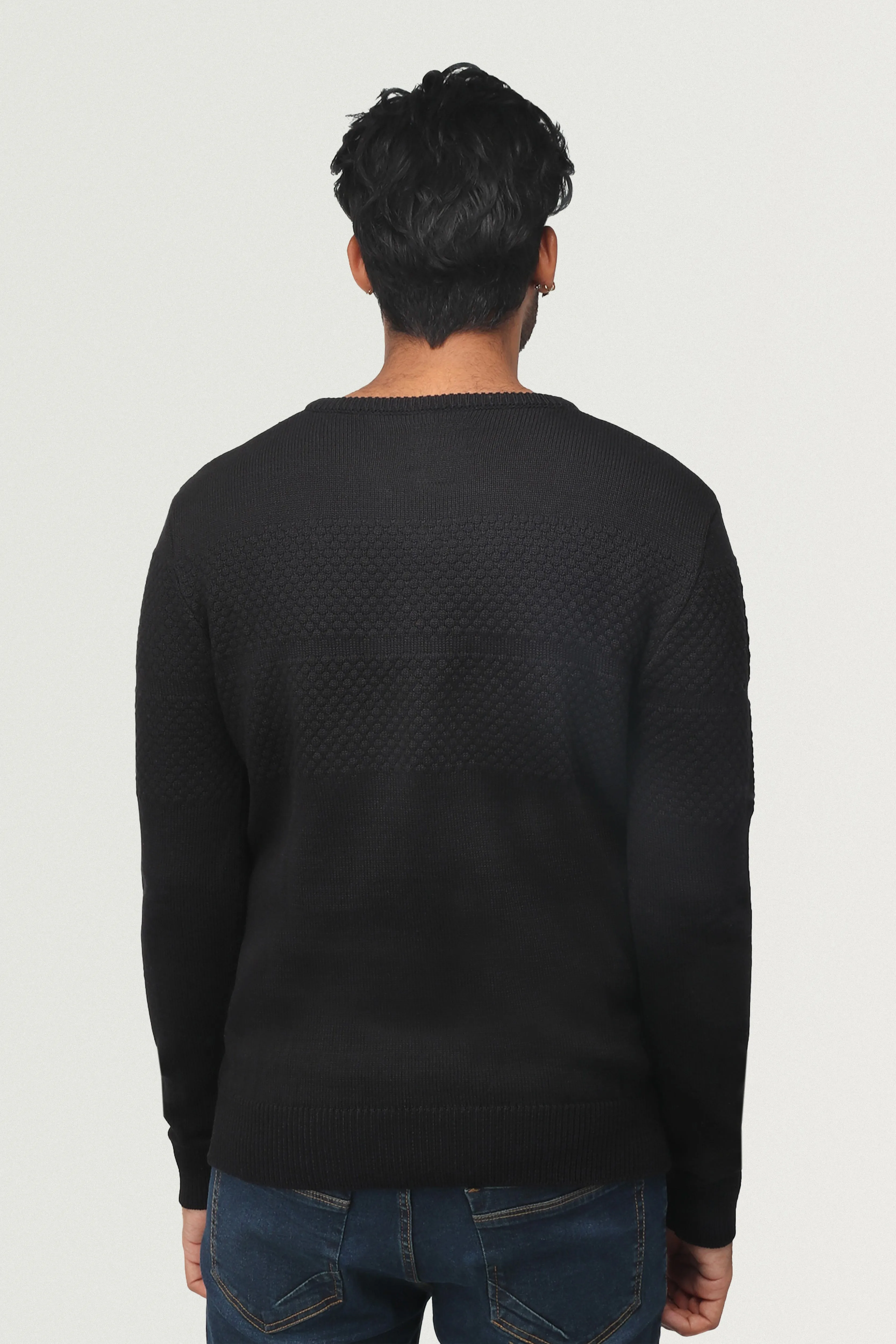 X RAY Men's Honeycomb V-neck Knit Sweater